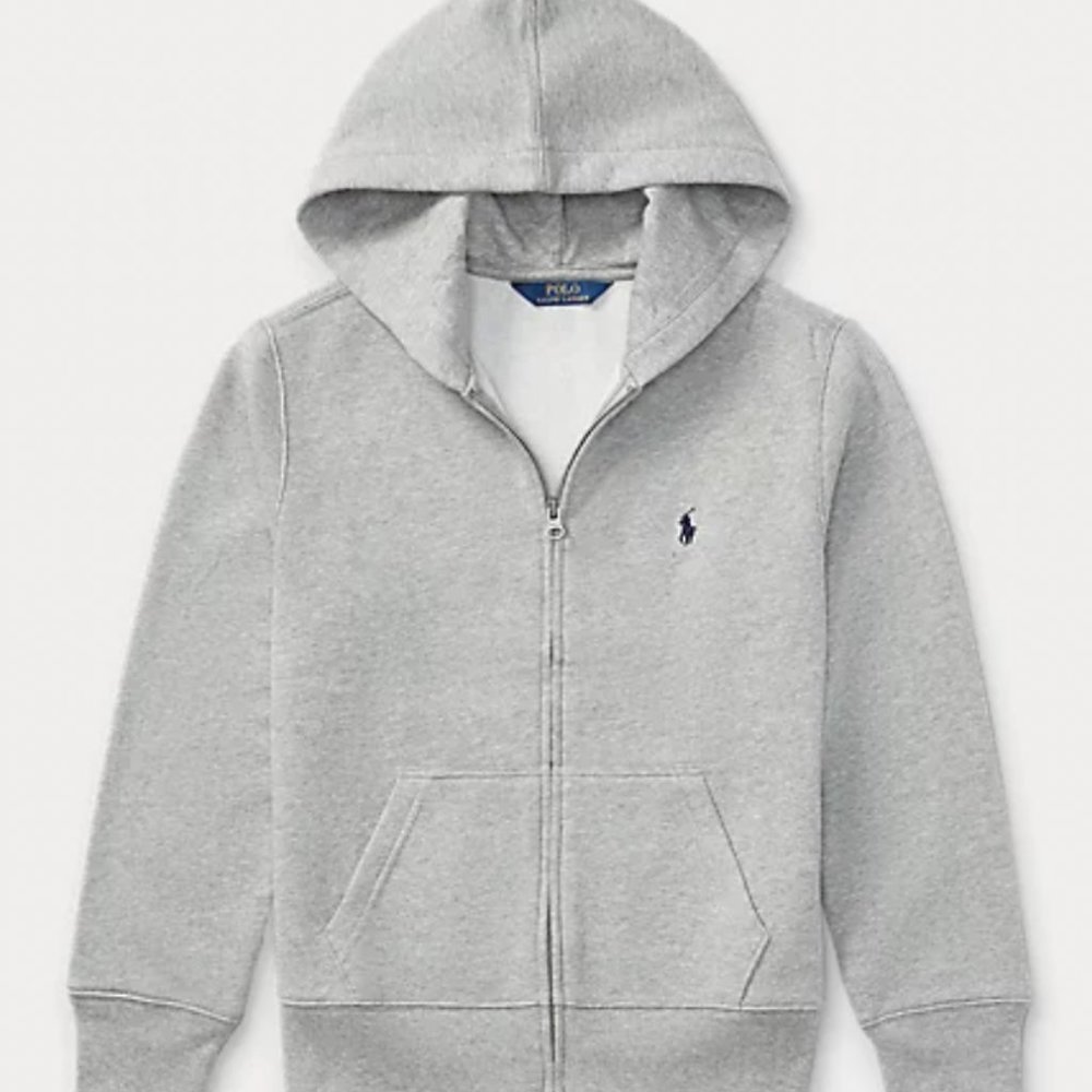 ralph lauren Cotton-Blend-Fleece Hoodie fits women's size xs-m Color: Dark Sport